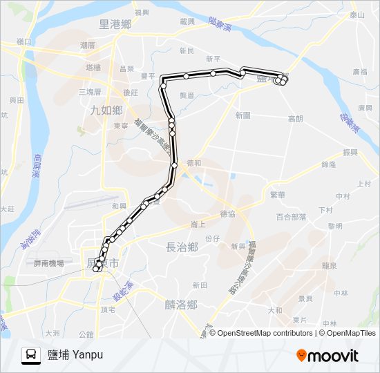 巴士8225的線路圖