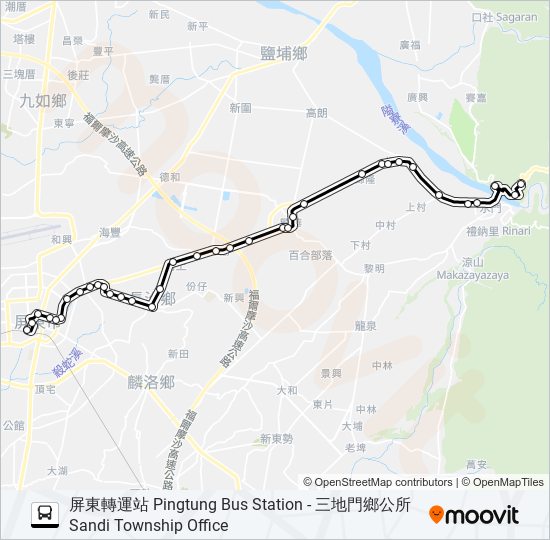 8227 bus Line Map