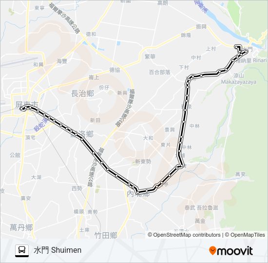 巴士8232的線路圖