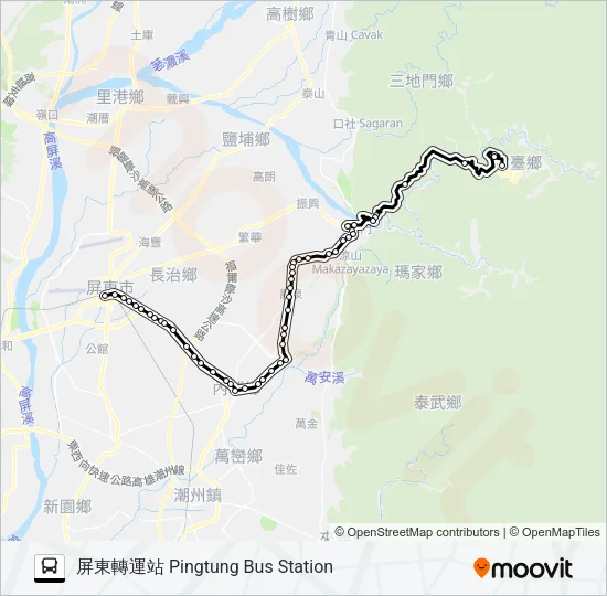 8233 Bus Line Map