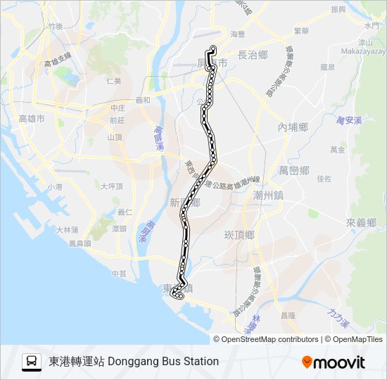 巴士8202A的線路圖