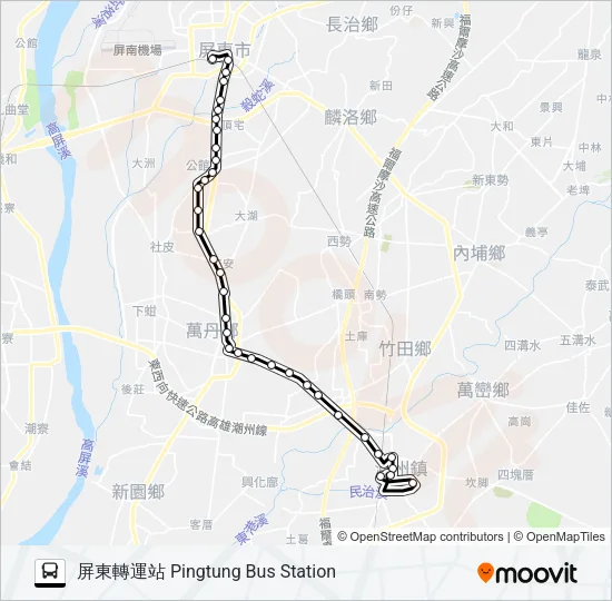 8208B Bus Line Map