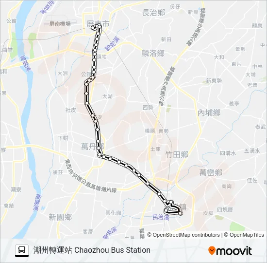 8208B Bus Line Map