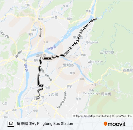 巴士8218B的線路圖