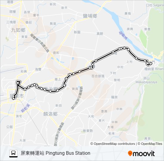 8228A bus Line Map