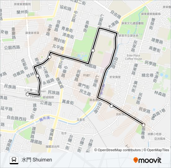 巴士8232A的線路圖
