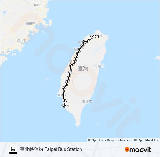 1610 bus Line Map