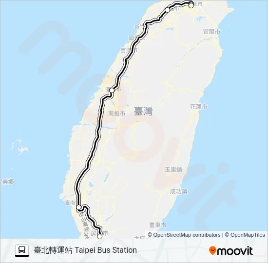 1613 Bus Line Map
