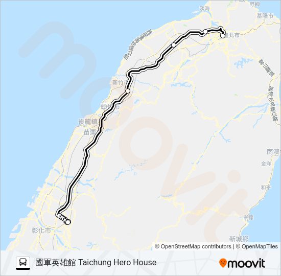 1619 bus Line Map