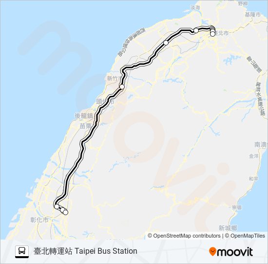 1619 bus Line Map