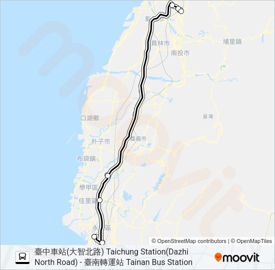 巴士1625的線路圖