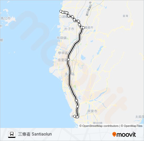 1651 bus Line Map
