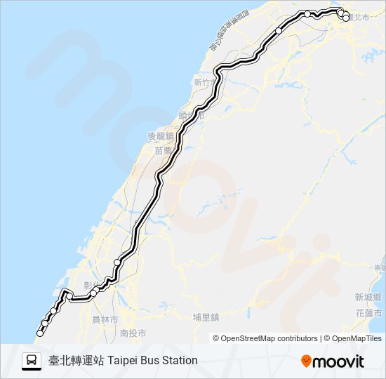 1652 bus Line Map