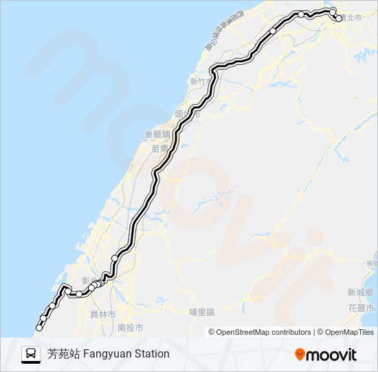 1652 bus Line Map