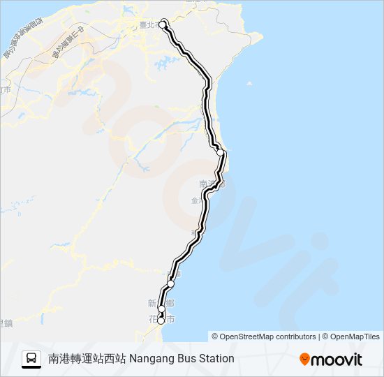 1663 bus Line Map