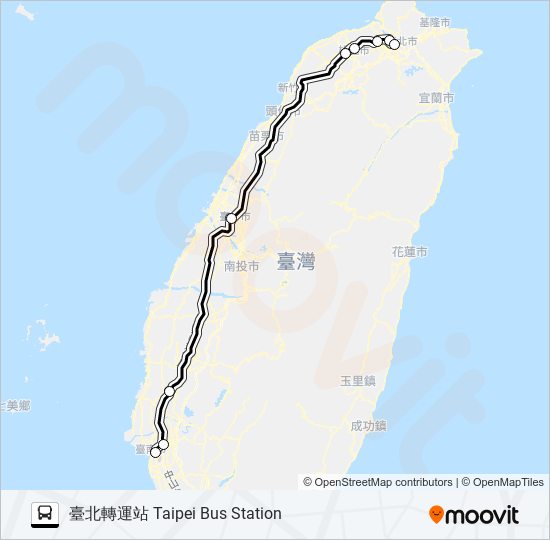 1611A bus Line Map