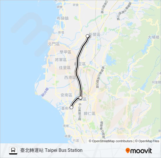 1611D bus Line Map