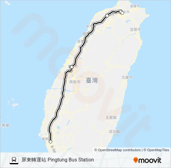 1613A Bus Line Map