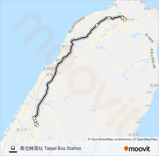 巴士1620A的線路圖