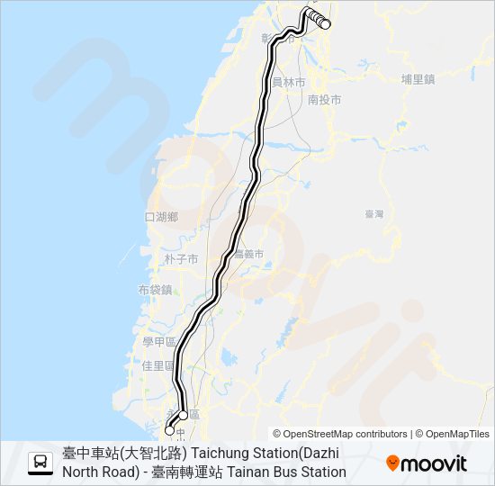 巴士1625C的線路圖