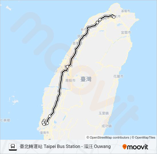 巴士1628B的線路圖