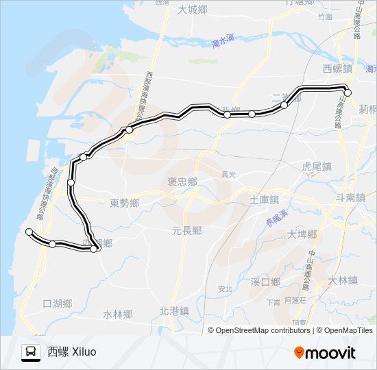 巴士1636A的線路圖