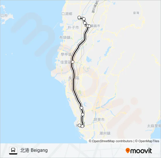 1651A Bus Line Map