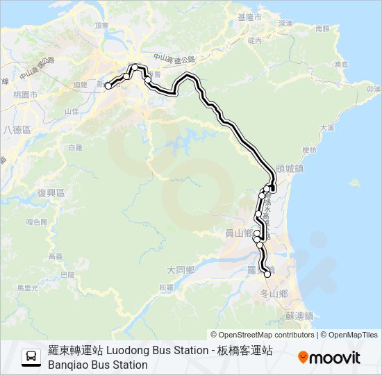 巴士1915的線路圖