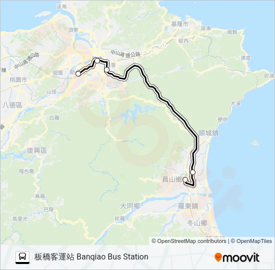 1916 Bus Line Map