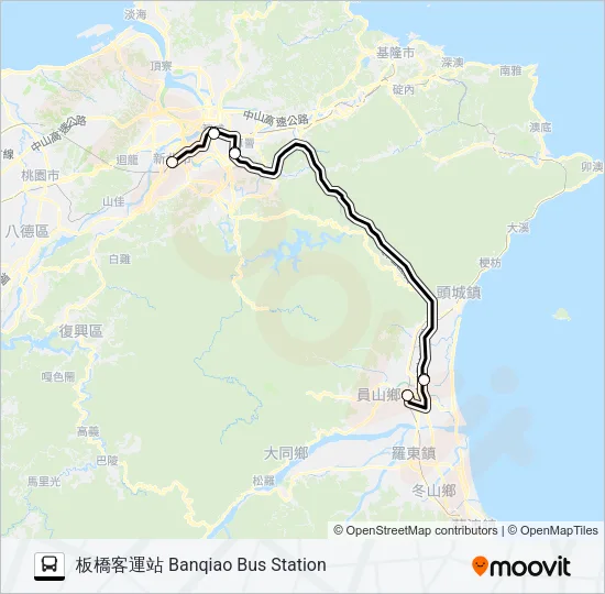 1916 Bus Line Map