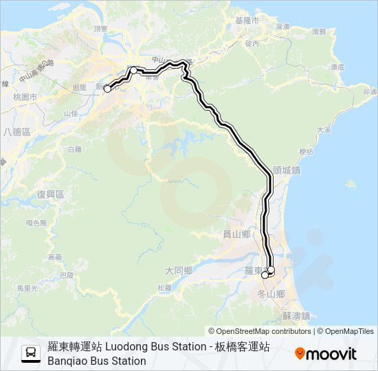 巴士1917A的線路圖