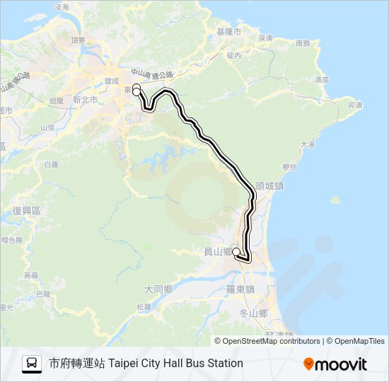 巴士1571A的線路圖