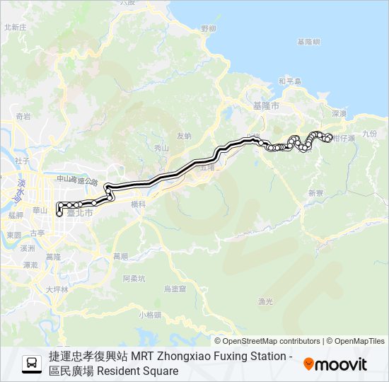 1061 bus Line Map