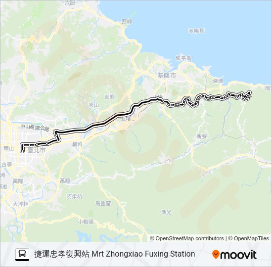 巴士1062的線路圖