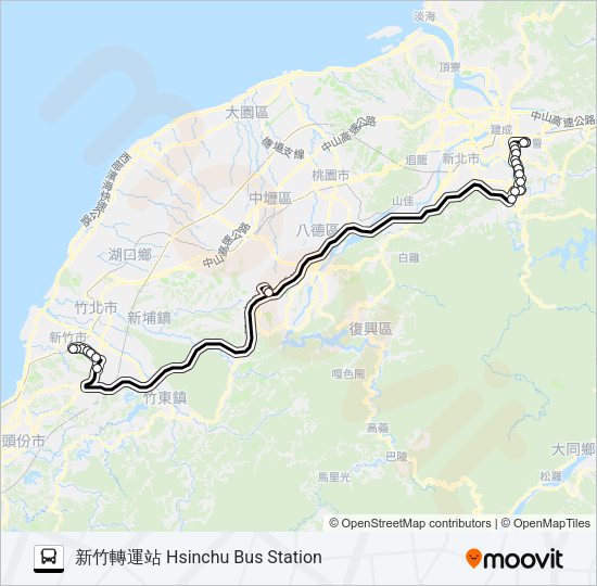 巴士1728的線路圖