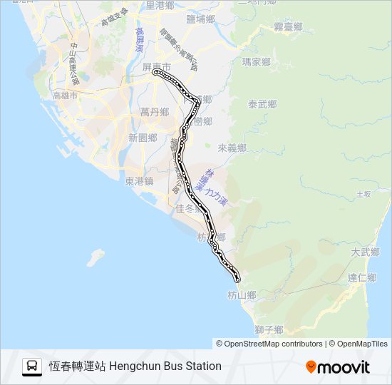 巴士1773的線路圖