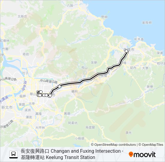 巴士1800的線路圖