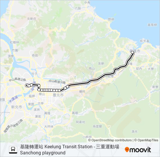 1802 bus Line Map