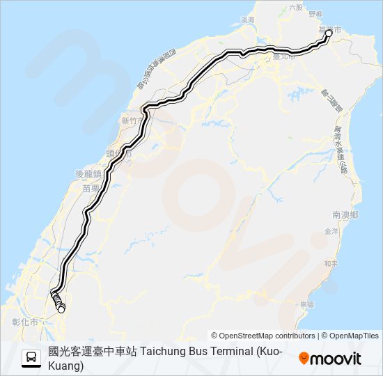 1805 bus Line Map