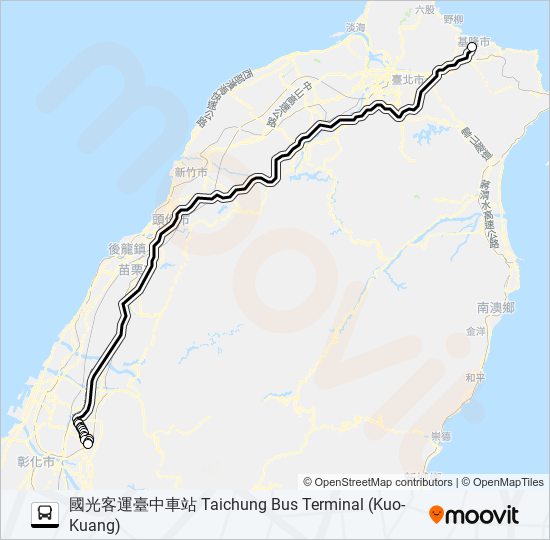 1805 bus Line Map