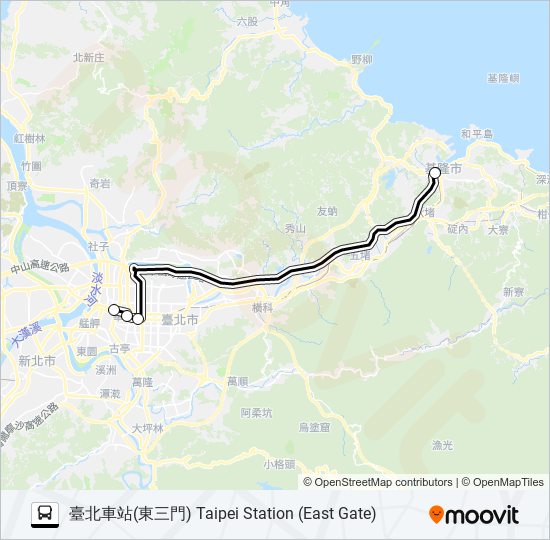 1813 bus Line Map