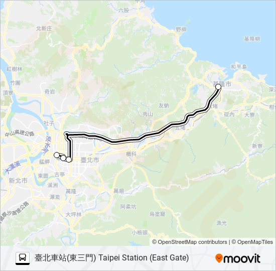 1813 bus Line Map