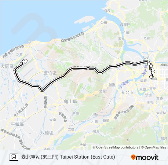 1819 bus Line Map