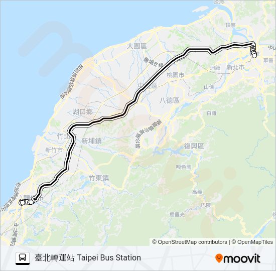 1823 bus Line Map