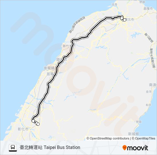 巴士1827的線路圖