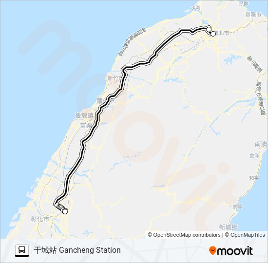 1827 bus Line Map