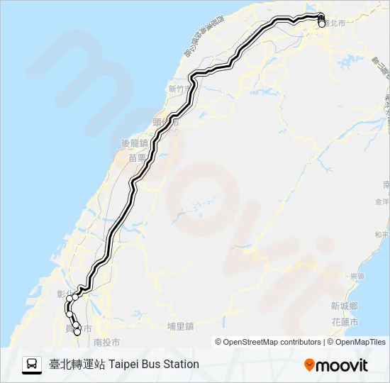 1829 Bus Line Map