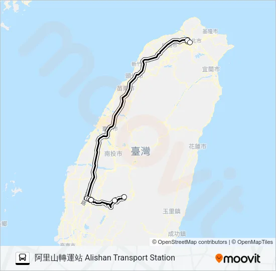 1835 Bus Line Map