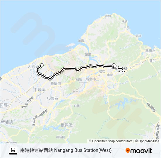 1843 bus Line Map