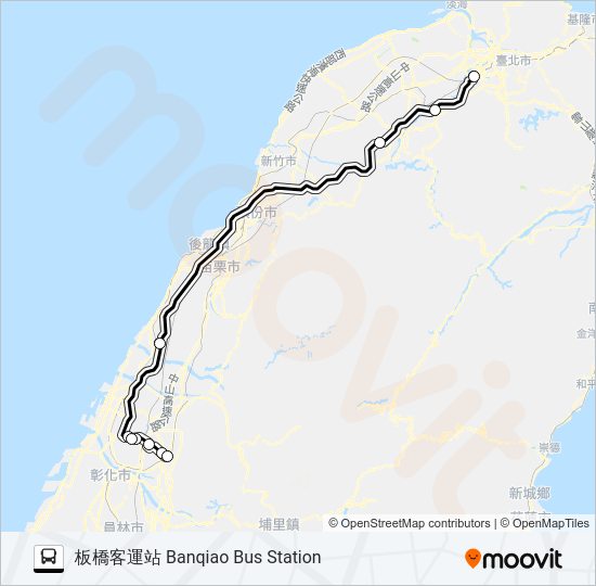 巴士1852的線路圖